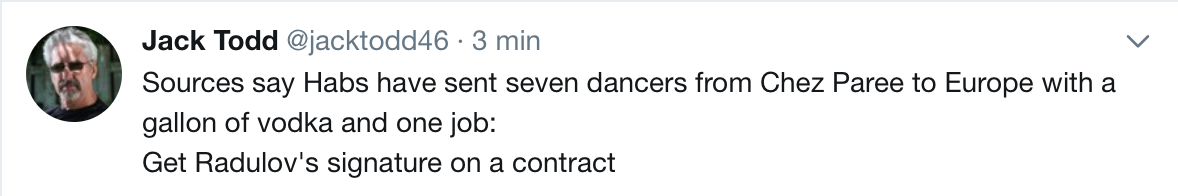 HAHA...Marc Bergevin a trouvé comment signer RADULOV...