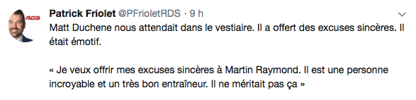 HAHA...Matt Duchene et ses larmes de crocodile...