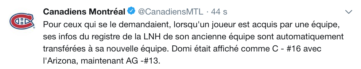 HAHA...Max Domi n'a plus le choix de jouer à l'aile...