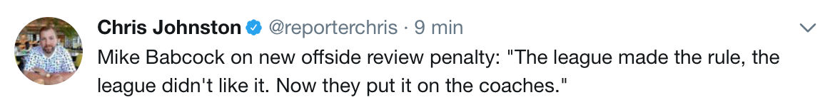 HAHA...Mike Babcock ne se gêne jamais pour planter la LNH...