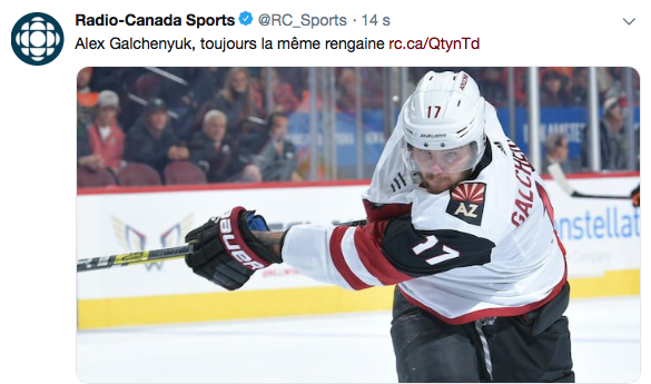 HAHA...Non non, les médias de Montréal, ne sont pas en CR...contre Galchenyuk...