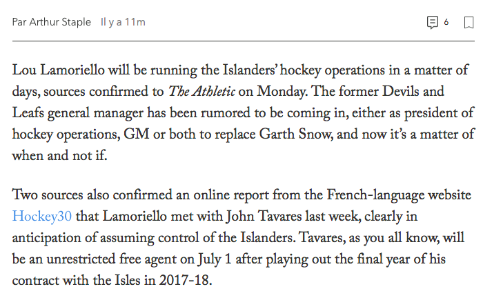 Hockey30 CITÉ par l'un des journalistes les plus réputés de toute la LNH!!!!