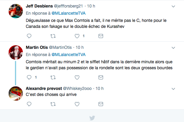 HONTE à Maxime Comtois...