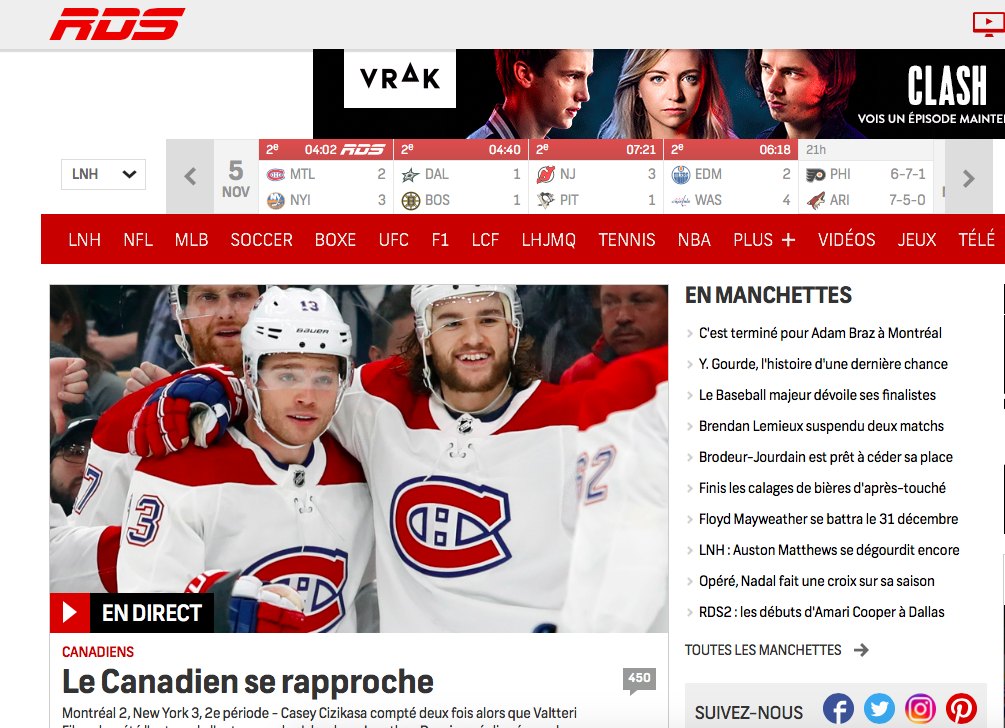 HONTE à RDS....