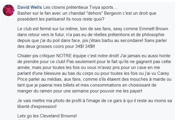HONTE à TVA Sports..Ce FAN est NOTRE HÉROS du jour...