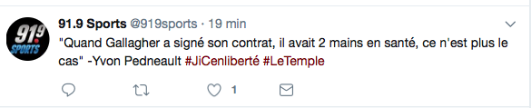  Il commence à y avoir des PLAINTES au 91,9 Sports.