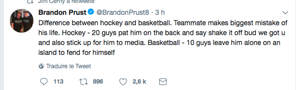Il faudrait dire à Brandon...