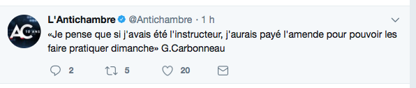 Il faudrait dire à Carbo...Que c'est justement à cause de ça...