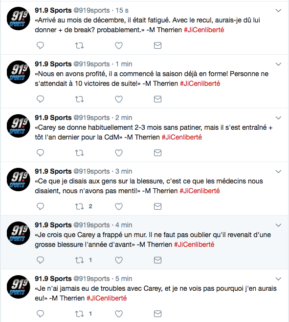  Il faut envoyer un mémo à Michel Therrien...