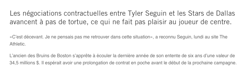 Il faut proposer Max Pacioretty aux Stars...
