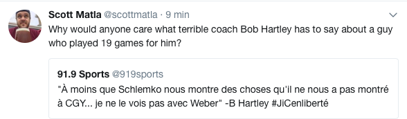 Il faut rien connaître au hockey pour dire que Bob Hartley est un mauvais coach...