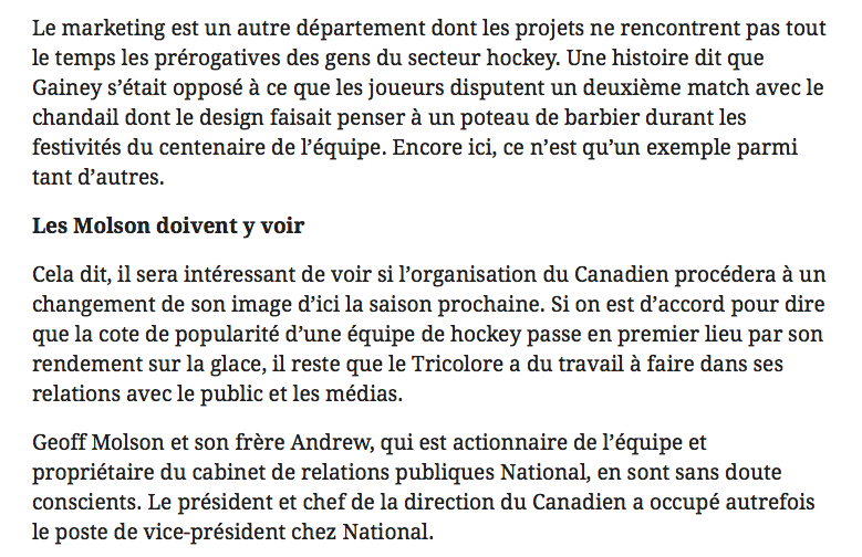  Il faut vraiment parler à Marc Bergevin et Carey Price...