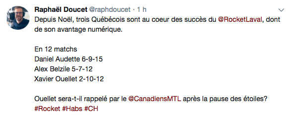 Il serait rappelé à Montréal, après le BREAK...