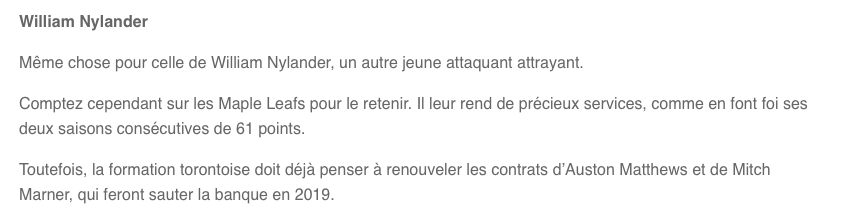 Il serait temps de faire CH...les Leafs..