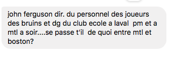 Il va y avoir une transaction Bruins-CH?