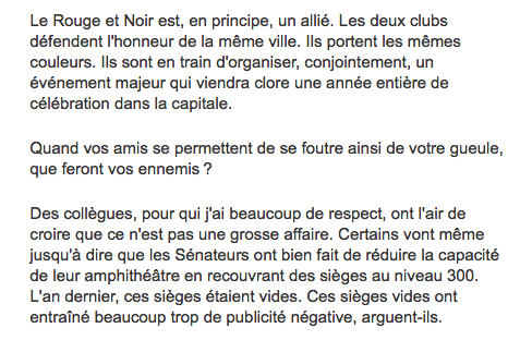 Imaginez si les Alouettes HUMILIAIENT le CH publiquement..