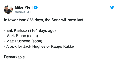 Imaginez si Pierre Dorion pouvait rajouter un JACK HUGHES ou un Kaapo Kakko....