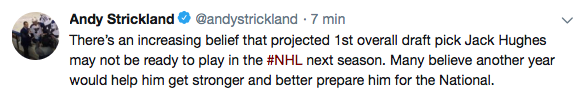 Jack Hughes, pas dans la LNH la saison prochaine ?