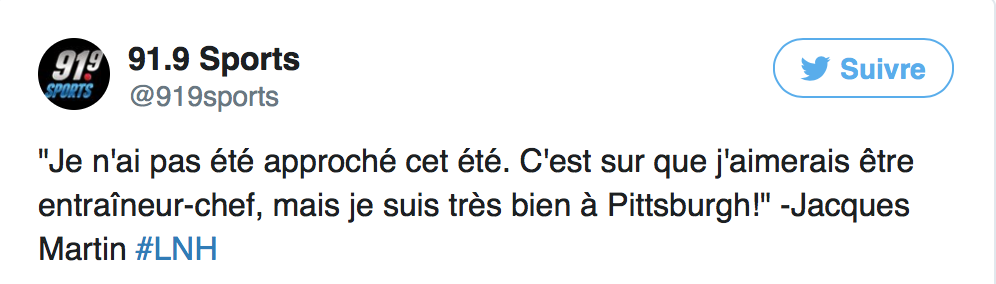 Jacques Martin a des petits conseils à donner à Michel Therrien...