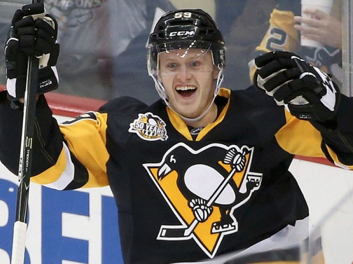 Jake Guentzel est un gars satisfait en TA...