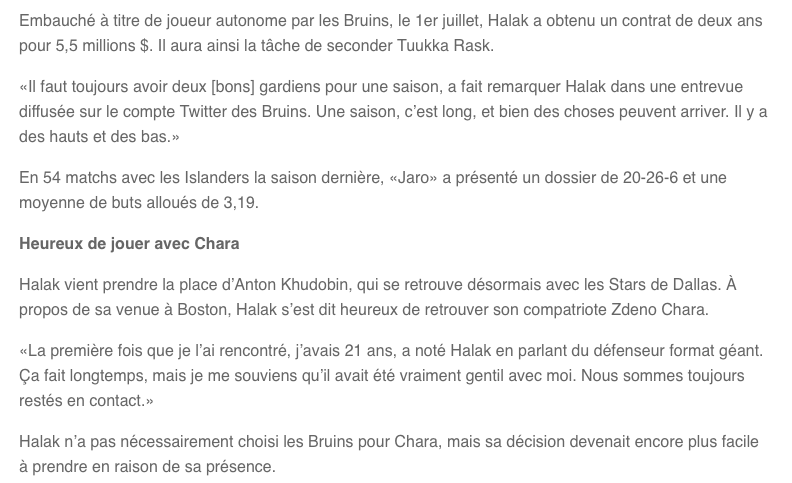 Jaroslav Halak..HEUREUX en TA...à Boston..