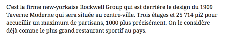 Jean Bédard de la CAGE aux SPORTS est en TA...contre Geoff Molson...