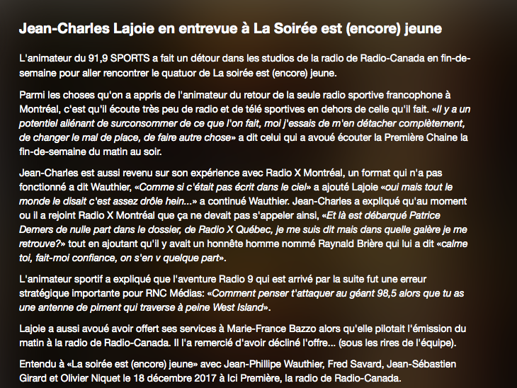  Jean-Charles Lajoie qui débarque chez des gars...Qui l'ont NIAISÉ toute sa vie..