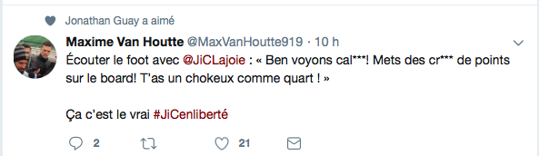 Jean-Charles Lajoie...c'est un BOUGON?????