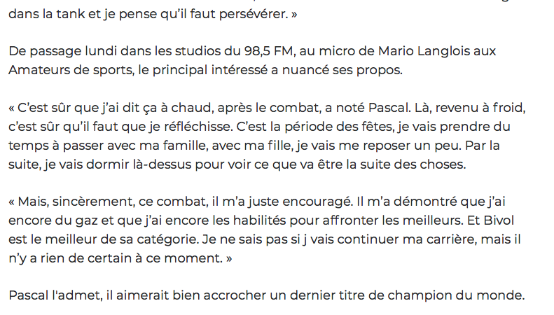 Jean Pascal n'est pas au CASH?????? BEN OUI TOÉ...