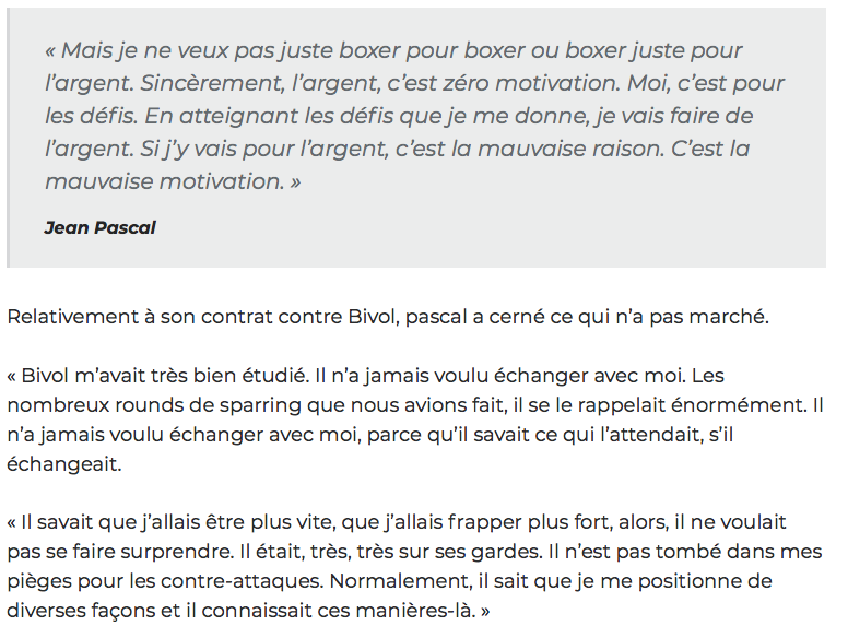 Jean Pascal n'est pas au CASH?????? BEN OUI TOÉ...