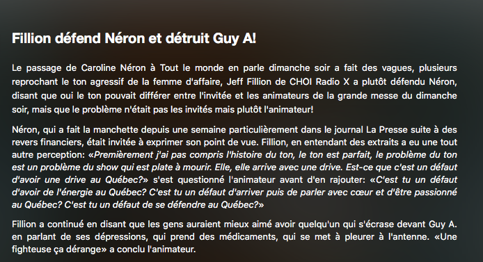Jeff Fillion est AMOUREUX de Caroline Néron...