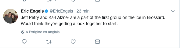 Jeff Petry va jouer avec Karl Alzner...