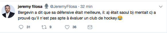 Jeremy Filosa traite Marc Bergevin de SAOULON...De MENTEUR...D'INCOMPÉTENT..
