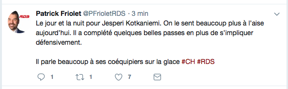 Jesperi Kotkaniemi a enlevé sa CAROTTE dans le C.....