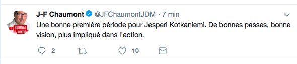 Jesperi Kotkaniemi a enlevé sa CAROTTE dans le C.....