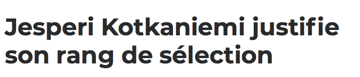 Jesperi Kotkaniemi.....Commence à faire PEUR à BEN BEN DU MONDE...