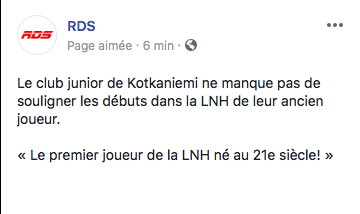 Jesperi Kotkaniemi...un PRÉTENDANT au trophée Calder HONORÉ...