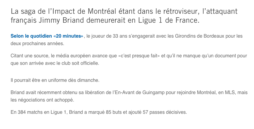 Jimmy Briand allait marquer des centaines de but en MLS...