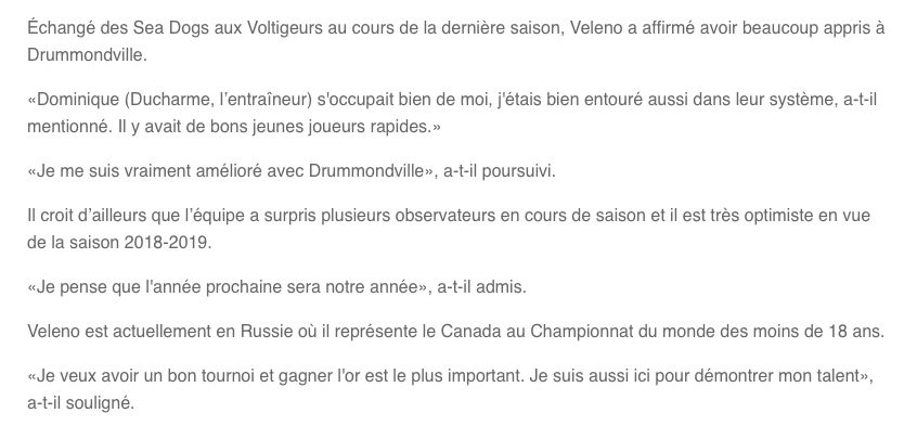 Joe Veleno doit arrêter de LICHER le CUL du CH...