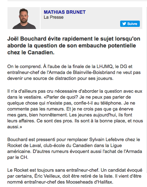 Joël Bouchard prend le monde pour des CAVES...