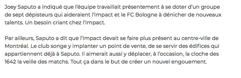 Joey Saputo...va-t-il influencer Geoff Molson?