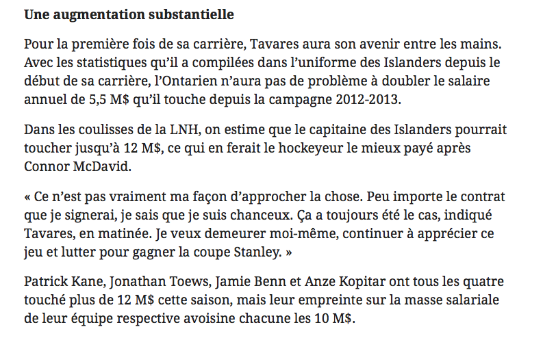 John Tavares commence à être comparé à Max Pacioretty...à un LÂCHE?