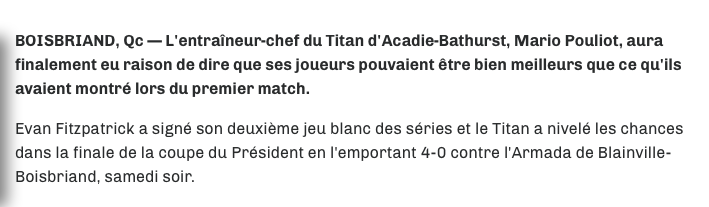 JOJO Bouchard n'a plus la tête au hockey junior...Il ne pense qu'à aller LÉCHER les BOTTES de Marc Bergevin....