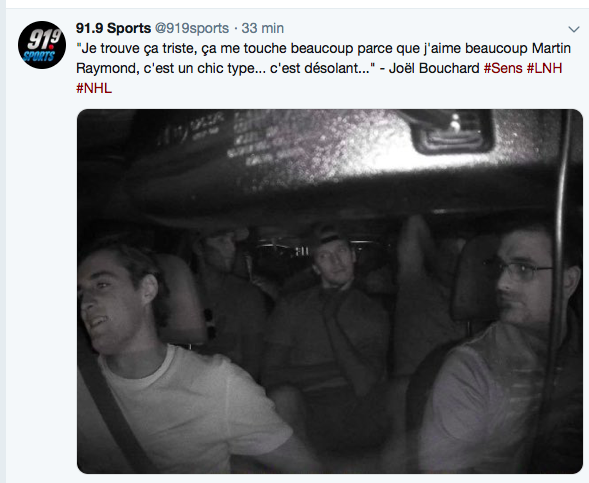 JOJO...ne sait pas...Que les joueurs du Rocket l'imite dans son dos....