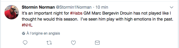 Jonathan Drouin doit sauver la FACE...de Marc Bergevin...