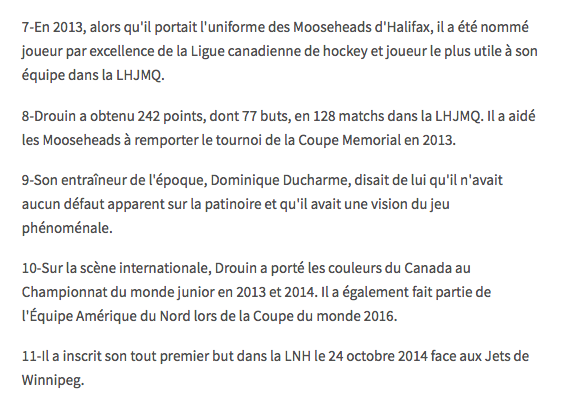 Jonathan Drouin est un CENTRE NATUREL.. Dubé en est certain...