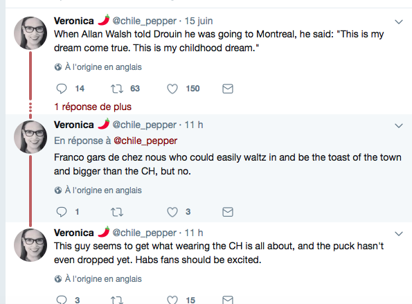 Jonathan Drouin et le message aux joueurs québécois...