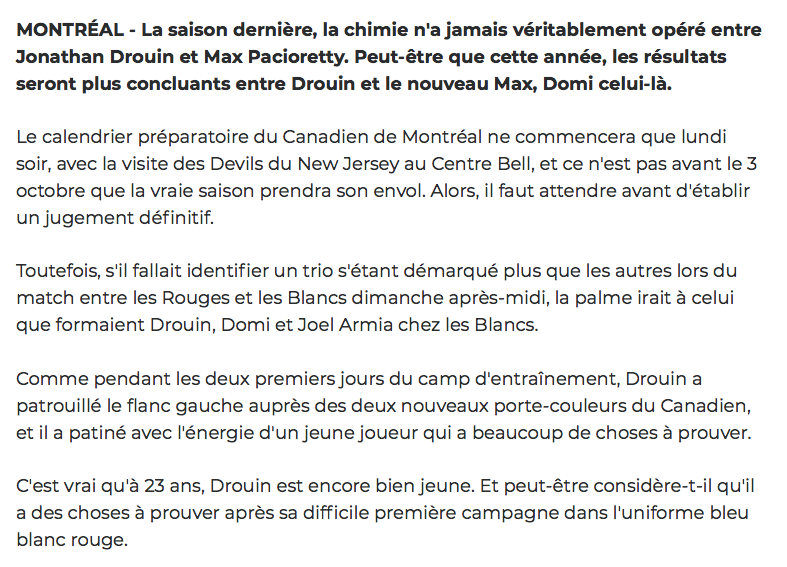 Jonathan Drouin et Michael Peca...les deux grands GAGNANTS..