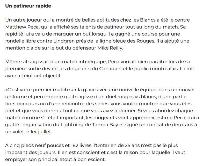 Jonathan Drouin et Michael Peca...les deux grands GAGNANTS..