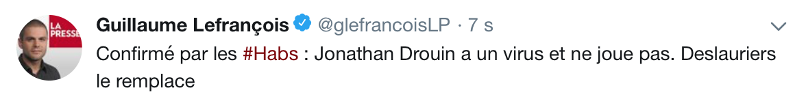 Jonathan Drouin HEALTHY SCRATCH, OU ???